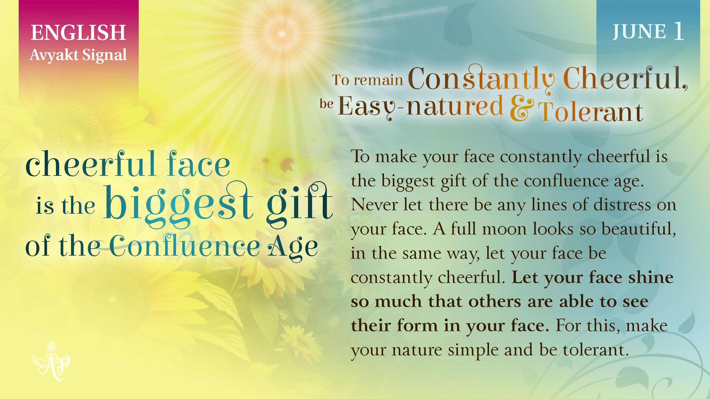 2026 June 1 Cheerful Face Is The Biggest Gift Of The Confluence Age.jpg