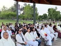 Sillicon Valley BKs Honor Earth Day with a Sunset Meditation at Central Park Lake Elizabeth